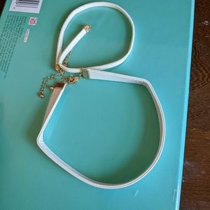 2 White Choker Necklaces